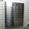 中野区中野にある雑居ビルの案内板の文字シート貼り替え