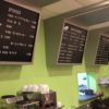 江東区永代：消費税10%によるカフェのメニュー表貼り替え