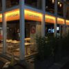 渋谷区恵比寿南：カフェのガラス面に文字シート貼り